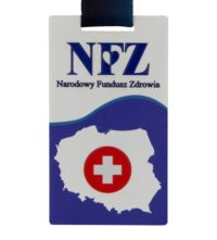 Medal z nadrukiem q-medals standard plus - biało niebieski medal prostokątny z konturami polski