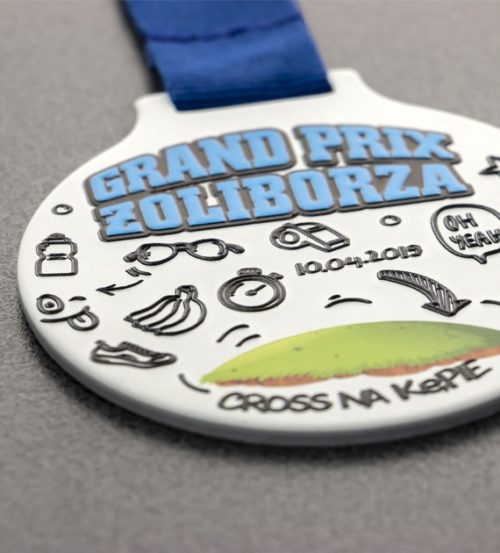 Medal z nadrukiem q-medals standard plus grand prix żoliborza