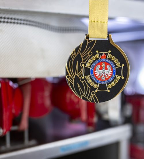 Medal z nadrukiem q-medals standard pluszwiązek ochotniczych straży pożarnych