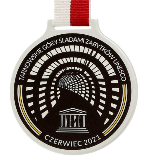 Q-Medal na Bieg Tarnogórski śladami zabytków UNESCO - awers