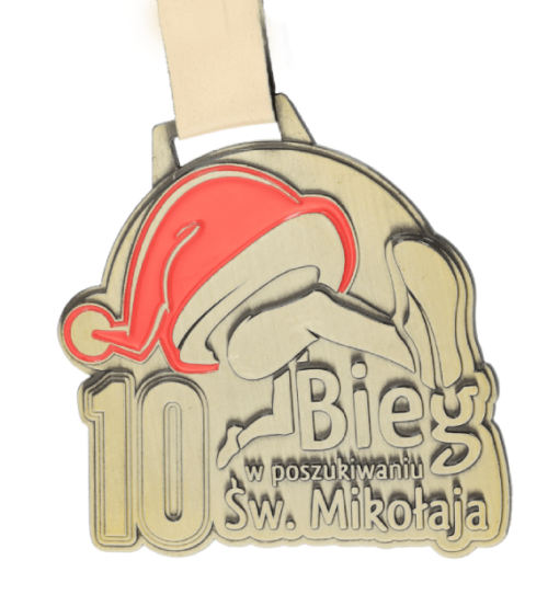 Medal na bieg mikołajkowy w Pruscicach