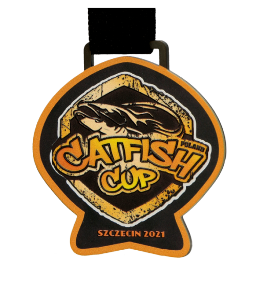 Medal LaserCut Catfish Cup Poland bok