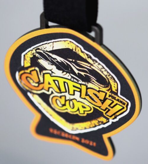 Medal LaserCut Catfish Cup Poland detal