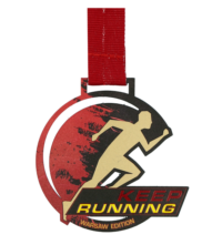 Medal LaserCut Keep Running Warsaw Edition złoty przód