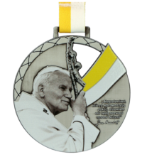 Medal Rowerowa Brzoza z motywem papieża - przód