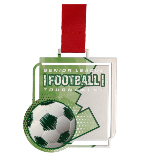 Medal LaserCut Senior League Football Tournament srebrny