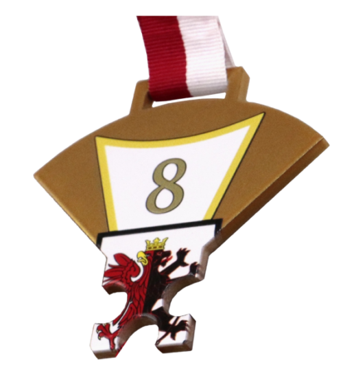 Medal odlewany 8K-PBOT to jeden z czterech elementów tworzących zestaw puzzli - bok