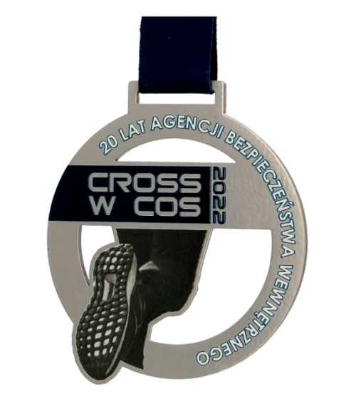 Medal Agencja Bezpieczeństwa Wewnętrznego - Cross w Cos cięty laserowo z dopasowanymi zdobieniami - bok
