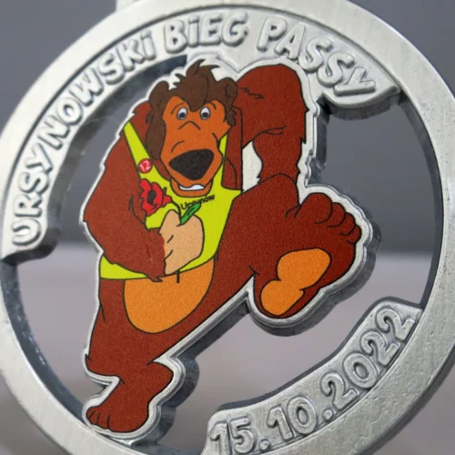 Srebrny Medal z Nadrukiem Niedźwiedzia