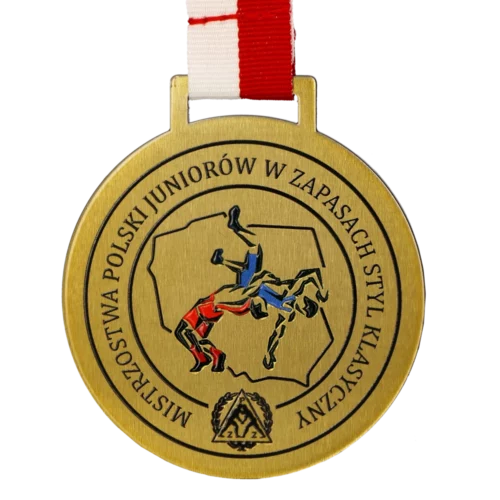Złoty Medal z Motywem Zapasów