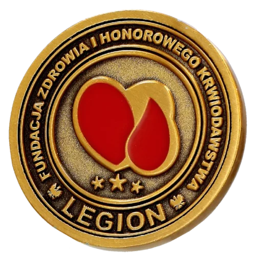 Moneta Pamiątkowa Brązowa dla Honorowych Dawców Krwi