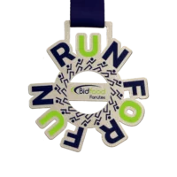 Srebrny Medal z nadrukiem przygotowany na bieg Run for Fun