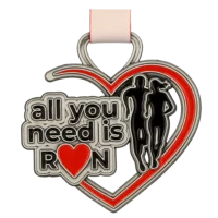Medal odlewany na Bieg Walentynkowy All You Need is Run_1